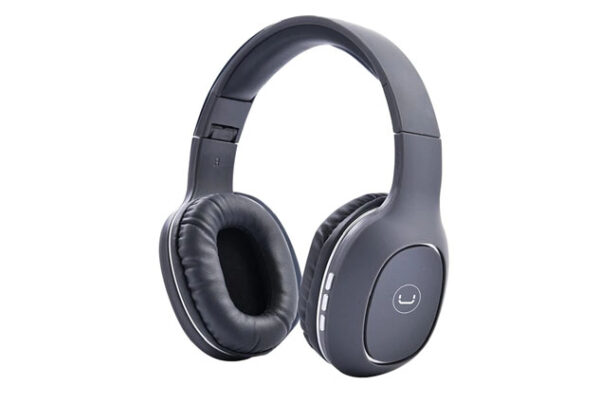 AUDIFONOS UNNO TEKNO OVALA INALAMBRICOS BLUETOOTH 5.0 AUX MICROFONO MICRO-SD GRIS