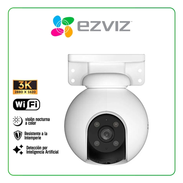 CAMARA EZVIZ H8 PRO 3K 5MP COLOR SMART PT WIFI AUDIO MIC