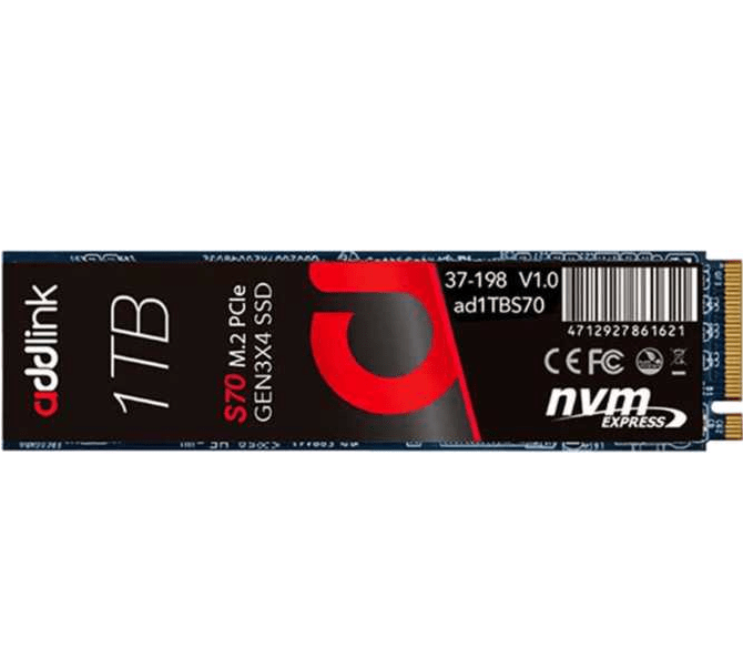 UNIDAD DE ESTADO SOLIDO ADDLINK M.2 SSD 1TB 2280 PCIe GEN3X4