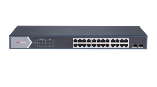 SWITCH HIKVISION 24 PUERTOS GIGABIT POE + 2SFP 370W RACK