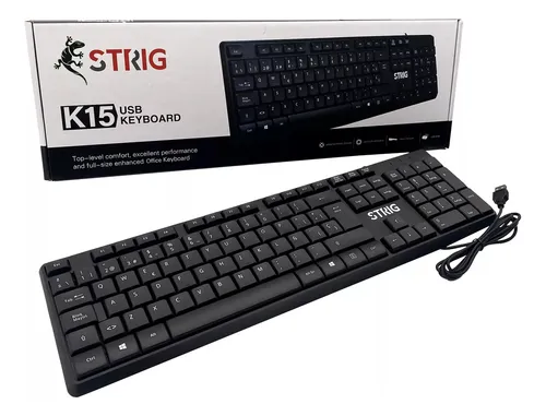 TECLADO USB STRIG K15 NEGRO