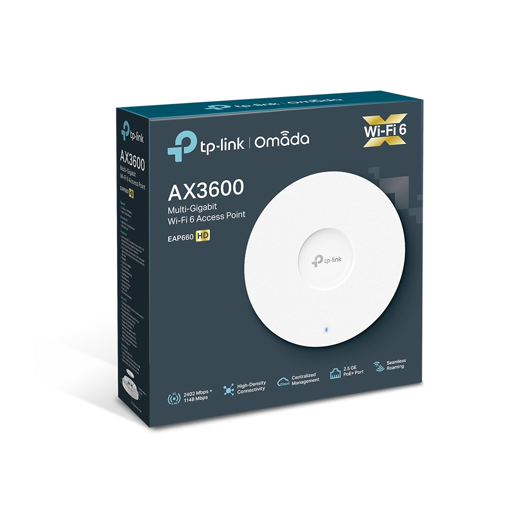ACCESS POINT AX3600 HD PUERTO 2.5GBPS POE MESH WIFI6 - OMADA