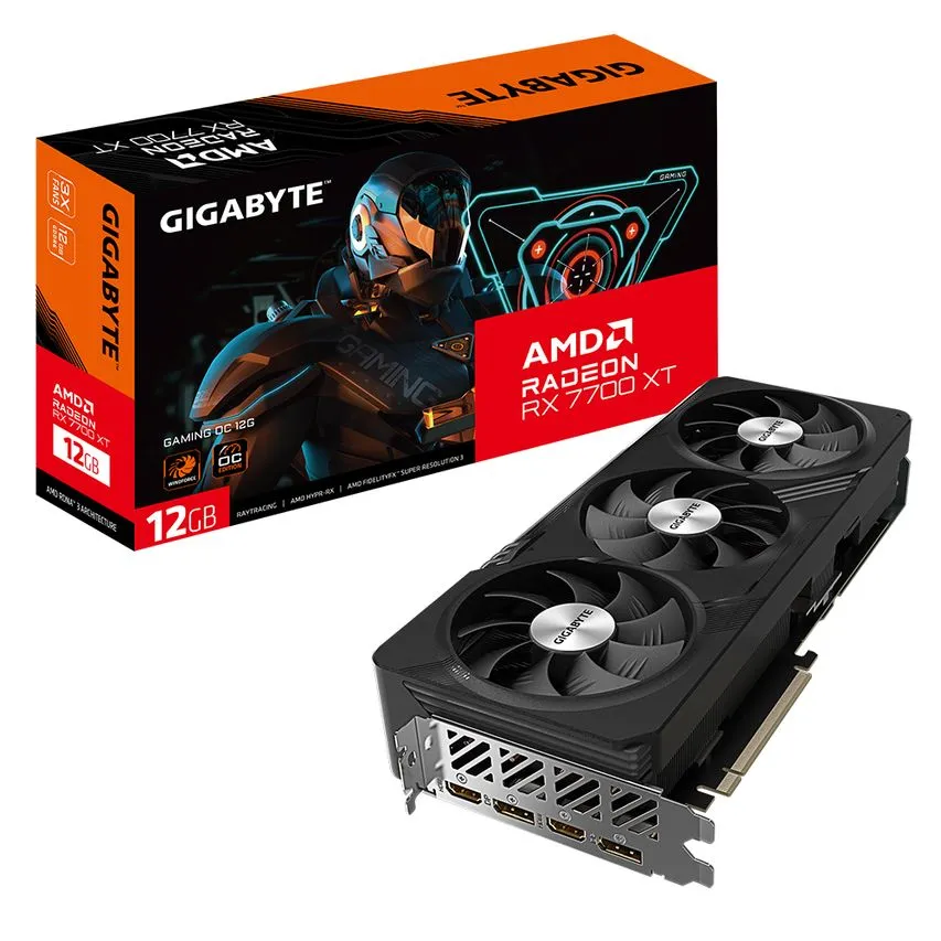 TARJETA DE VIDEO GIGABYTE RADEON RX7700 XT GAMING OC 12GB GDDR6 PCI-E 4.0