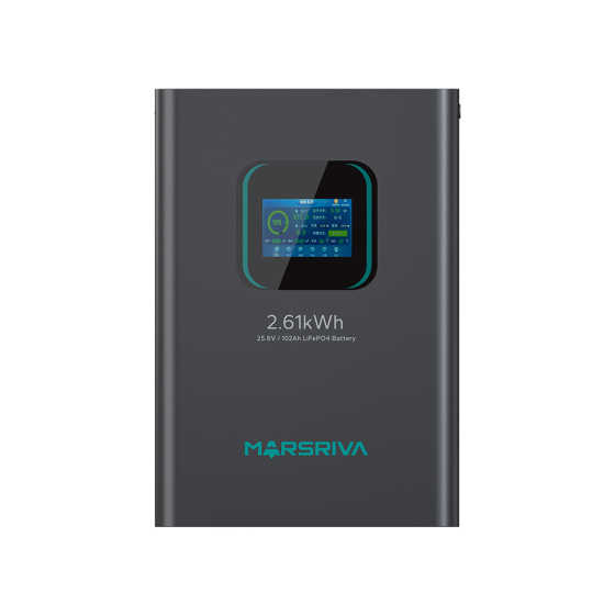 BATERIA MARSRIVA LIFEPO4 BYD 25.6V 102AH 2.61KWH BMS PARED