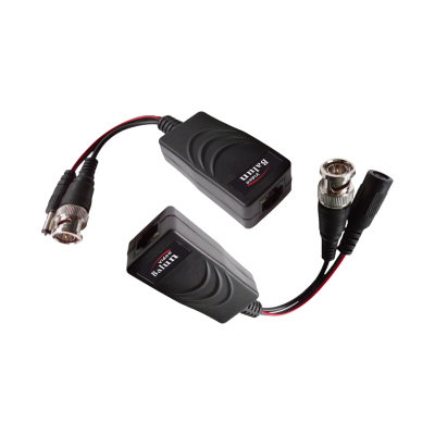 VIDEO BALUN (PAR) RJ45 CON CONECTOR CORRIENTE 12V - 4MP