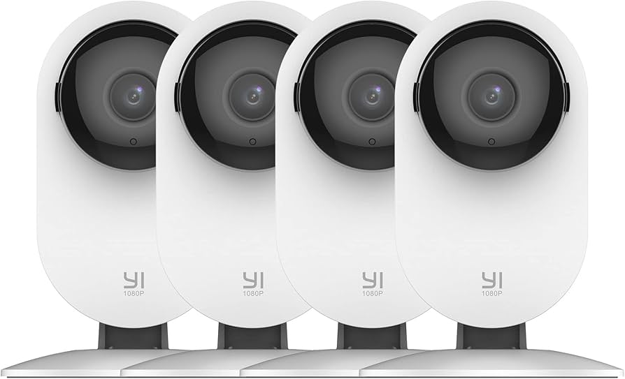 KIT 4 CAMARAS YI HOME 1080P 2MP WIFI ALEXA AUDIO MICROFONO