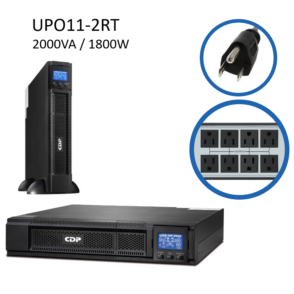 UPS CDP 2000VA/1800W ONLINE SENOIDAL RACK-TOWER 120V 4X9AMP