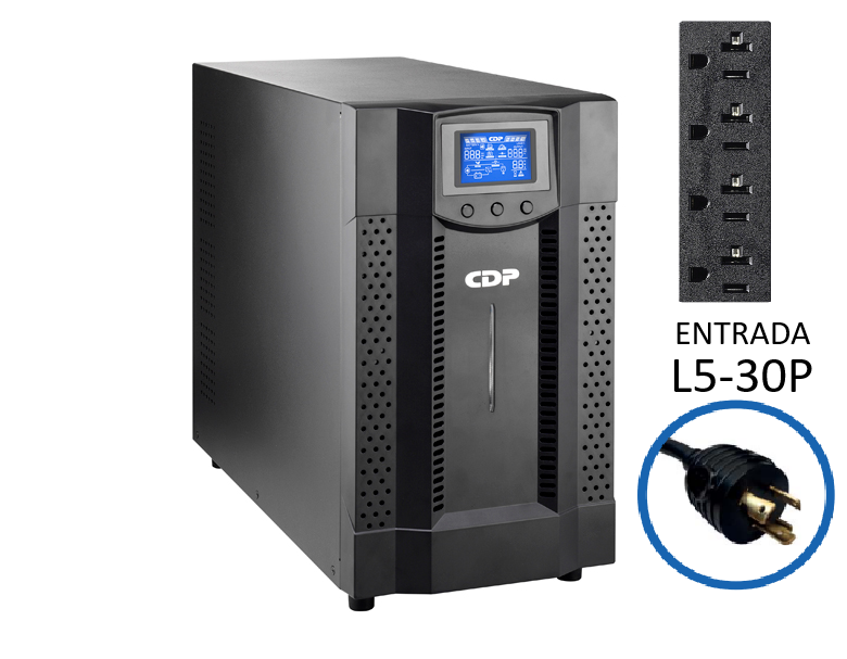 UPS CDP 3000VA/2700W ONLINE SENOIDAL 4T 120V L5-30P 6X9AMP